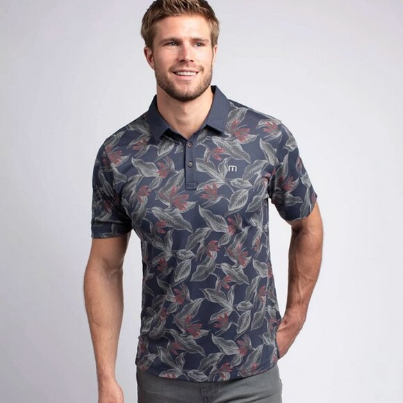 Travis Mathew Magnum Regular Fit Piqué Polo Men's XL Blue Nights Golf Athleisure - Picture 1 of 9